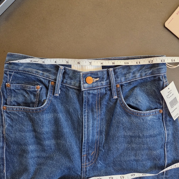 Mother Snacks The Lemon Twist Sneak Wide Leg Jeans Size 25 NWT $248 - Picture 10 of 16